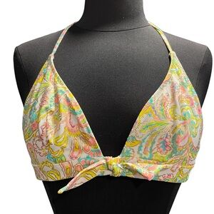 Victoria’s Secret Gold Metallic Paisley Bikini Top